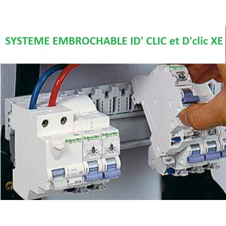 Interrupteur differentiel 40A 30mA Type A embrochable Multi9 IDCLIC XE SCHNEIDER 16158