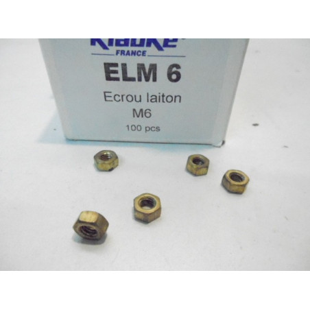 Ecrou laiton 6 pans diametre M6 KLAUKE ELM6