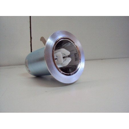 Plafonnier rond mini downlight Ø 111mm aluminium lampe 18w 15000h ballast electronique réf TRJ128220