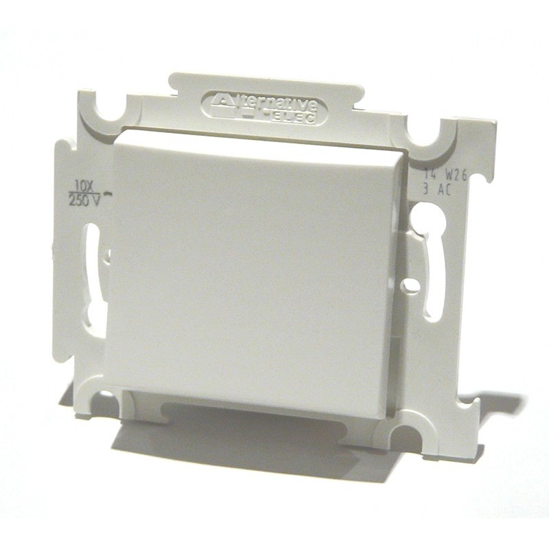 Interrupteur automatique complet encastré blanc 10A, LAP