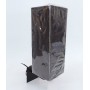 Applique murale architecturale métal noir abat-jour tissu cubique noir 110X110X310mm lampe E27 230V (non incl) IP20 TRAJECTOIRE
