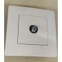 Prise TV connectique F étoile blindée 0-2400MHz complete avec plaque blanc pur NILOE LEGRAND 664750-P