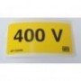 Etiquette autocollante jaune marquage noir '400V' 50mm CATU AT5305