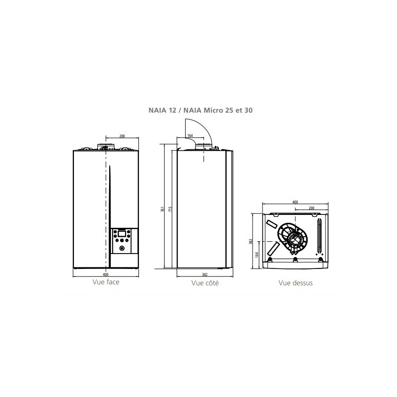 ATLANTIC-Chaudière murale gaz condensation chauffage et ECS Micro-accumulée NAIA Micro 25kW classe énergétique A Réf 021251 