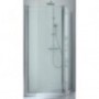 Porte de douche pivotante 1950x815mm verre sérigraphié titane