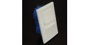 Kit encastré de 2 inters V&V 10A verticale avec plaque blanche et boite placo entraxe 57mm spécial renovation pret à poser