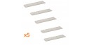 Lot de 5 obturateurs plastron blanc largeur 12M ABB 2CPX062385R9999