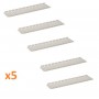 Lot de 5 obturateurs plastron blanc largeur 12M ABB 2CPX062385R9999