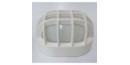 Hublot extérieur ovale 254x187mm grille blanc diffuseur verre EKO 19/G 960