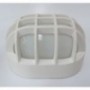 Hublot extérieur ovale 254x187mm grille blanc diffuseur verre EKO 19/G 960