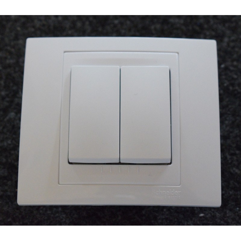 Kit inter VMC aluminium + support + plaque blanc techno UNICA