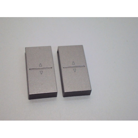 Manette touche double flèches haut et bas pour interrupteur sans fil ou bouton-poussoir à 4 contacts bronze NIKO 123-00010