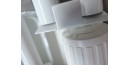 Seche serviettes eau-chaude 786W 1222x750mm blanc cintré cde thermostat