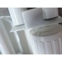 Seche serviettes eau-chaude 786W 1222x750mm blanc cintré cde thermostat
