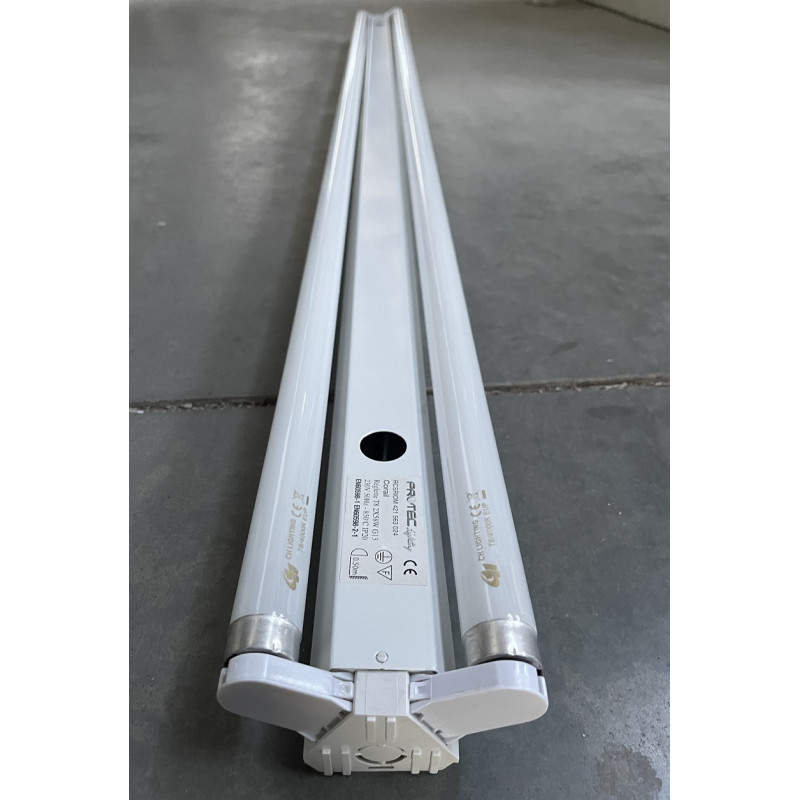 Luminaire fluo 2x36W IP20 1200mm 2 tubes 4000K ballast ferro 230V PROTEC CORAIL 236