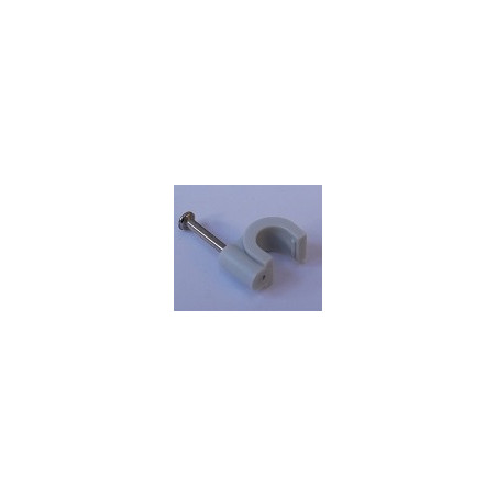 Attaches à clouer Ø 7mm (boite 100) cavalier gris fixation tubes FASTY