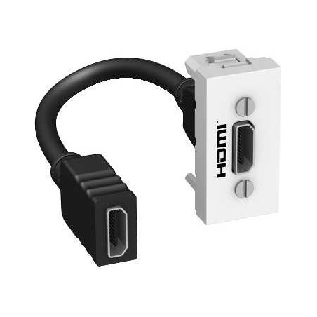 Prise HDMI preconnectorisee 1 module blanc polaire 22x45mm ALTIRA