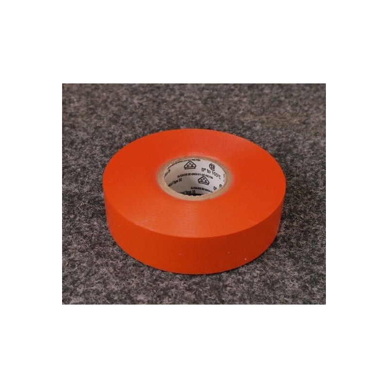 Ruban adhésif vinyl orange largeur 19mm 20M (à l'unité) Scotch 3M