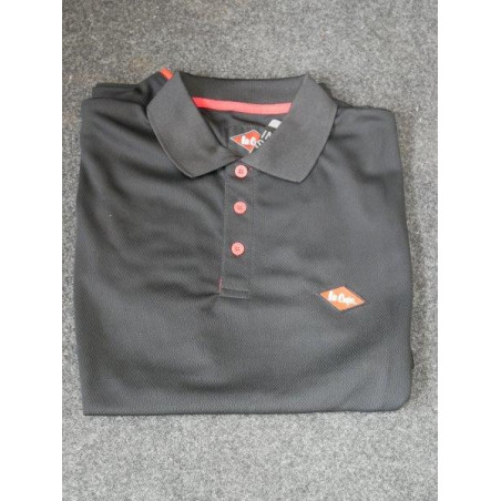 Polo noir manches courtes taille LEE COOPER LCTS017-LN