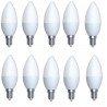 Pack de 10 ampoules LED 6W flamme blanc chaud 2700K E14 AIRIS
