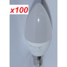 Ampoule LED 6W flamme (x100) blanc chaud 2700K E14 AIRIS
