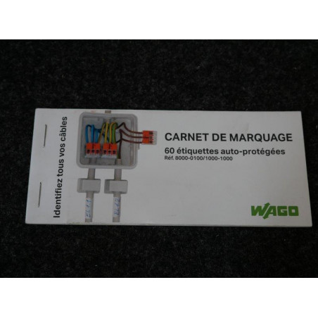 Carnet 60 étiquettes boite 20 WAGO CONTACT 8000-0100/1000-1000