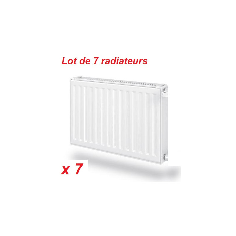 Lot de 7 radiateurs eau-chaude 1885W 750x920 double-panneau blc VONOVA