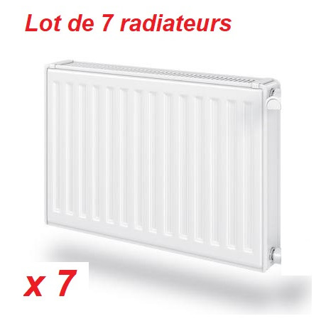 Palette de 7 radiateurs eau-chaude 1885W 750x920mm double-panneau H22 blanc VONOVA pour chauffage central