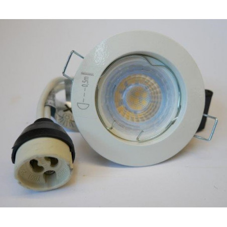 Spot encastré LED  blanc Ø78mm ampoule LED GU10 6W 4000K IP20 KIT GU10 004813