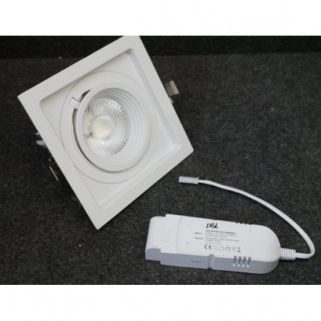 Downlight LED blanc 160x160mm 22W 4000K IP20 CARDAN Trjaectoire 004969