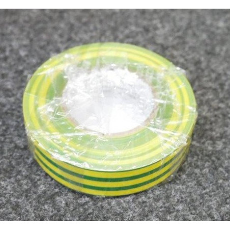Ruban PVC adhésif isolant vert-jaune 20M 19x0.15mm 3M Electricité 80475
