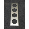 Plaque 4 postes 4x2 modules gris Titane métal H-V Céliane LEGRAND 068904