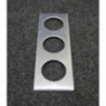 Plaque 3 postes 3x2 modules gris alu métal anodisé H-V Céliane LEGRAND 068923