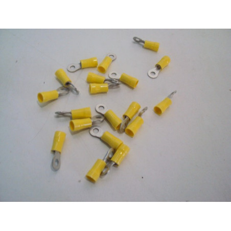 Embout de cable connecteur rond jaune diam 4mm PGC 6-4 (boite de 500) TYCO 4-1856387-4