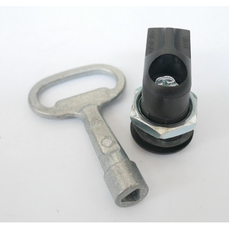 Serrure polyamide clé triangle SOBEM 09902