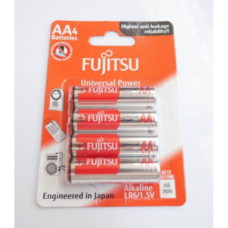 Blister 4 piles alcaline LR06 FUJITSU AAFUJ