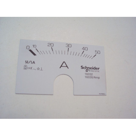 Echelle analogique de 0 à 50A pour amperemetre à cadran encastré SCHNEIDER 16032