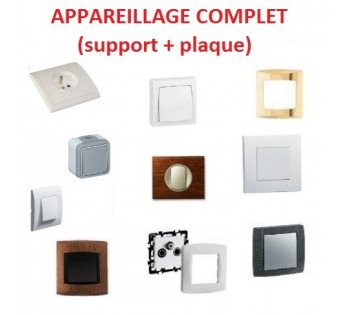 Appareillage mural complet (toutes marques)