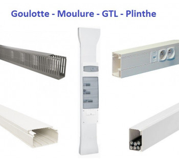 Goulotte, Moulure, Plinthe, GTL, Profilé PVC, Colonne  (Longueurs)
