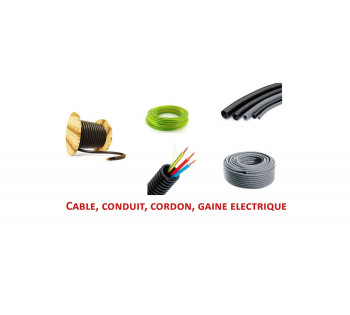 Cable, conduit, cordon, gaine électrique