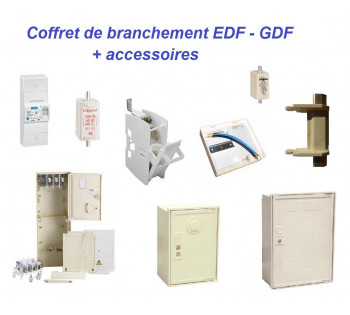 Coffret pour distribution EDF GDF et accessoires